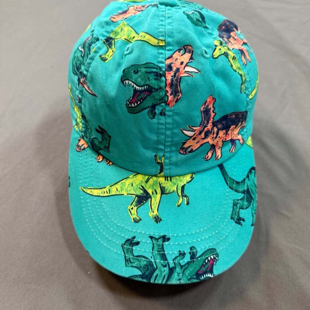 Carter’s Kids Dinosaur All Over Print Teal Baseball Hat Size 8+ Adjustable